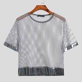 Silver Mesh See Through Crop Top